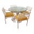 Vintage Kessler Outdoor Faux Bamboo Aluminum Table and Chairs Set For Sale