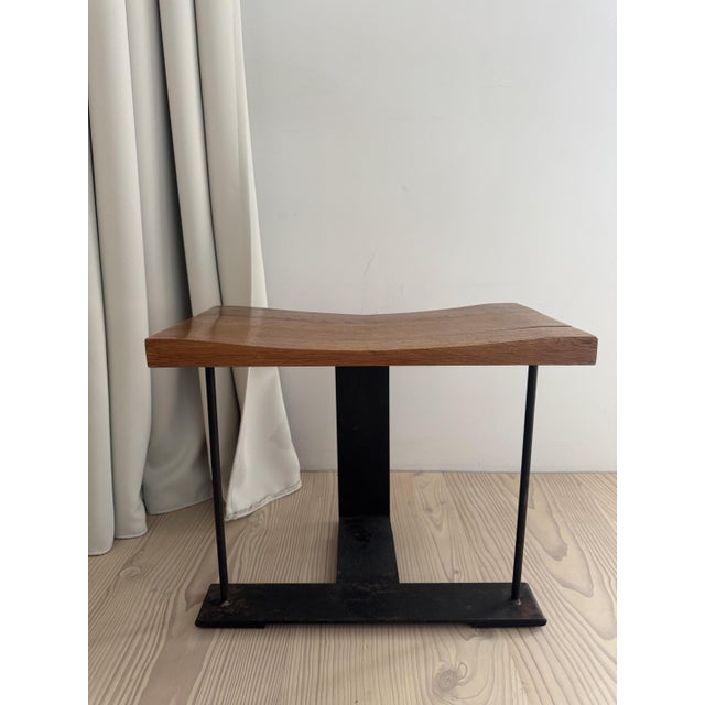 Vintage Stool by Pierre Chareau for Ecart International, 1990 For Sale - Image 9 of 18