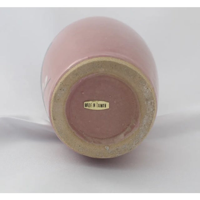Mid-Century Modern Vintage Pink Pottery Vase For Sale - Image 3 of 5