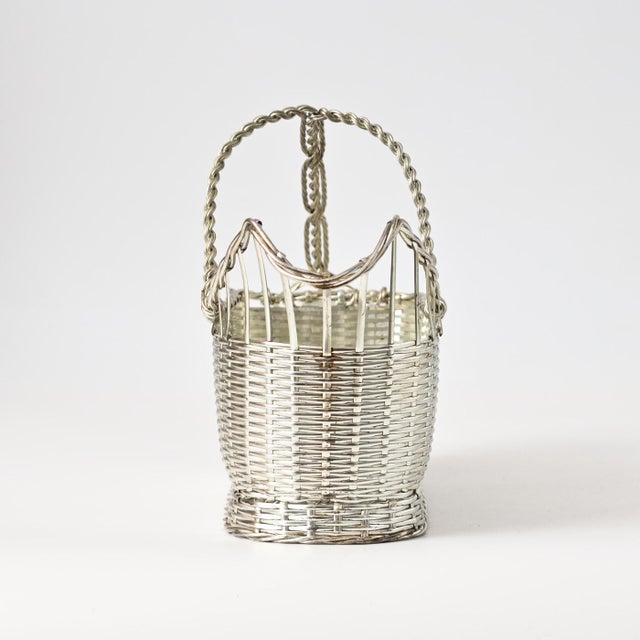 1980s Silver-Plated Wine Basket from Christofle, 1970s For Sale - Image 5 of 12