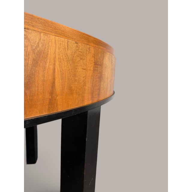 Art Deco Oval Table with Wood Grain, 1930 For Sale - Image 6 of 7