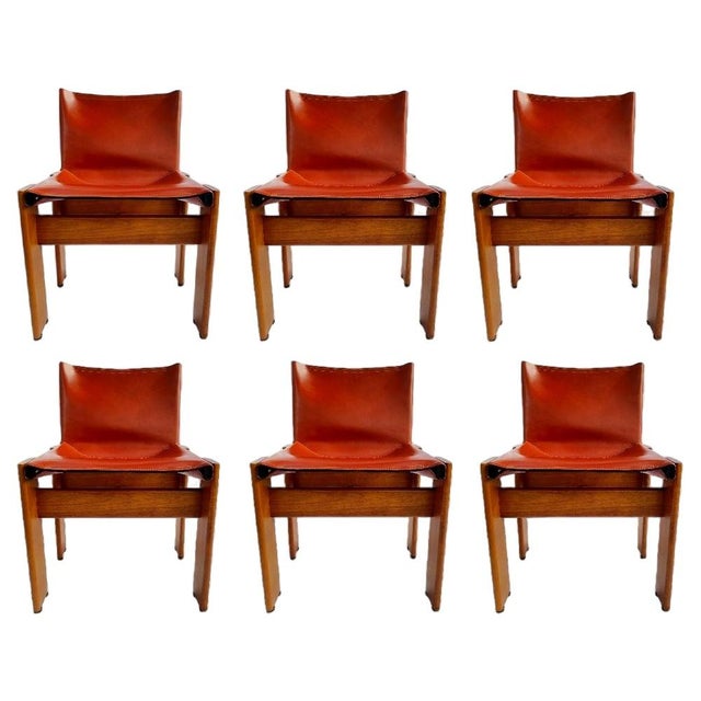 Monk Chairs by Scarpa for Molteni, Set of 6 For Sale - Image 13 of 13