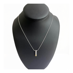 Frederic Duclos Necklace in Sterling Silver With Gold Accent – Adjustable 18-20"