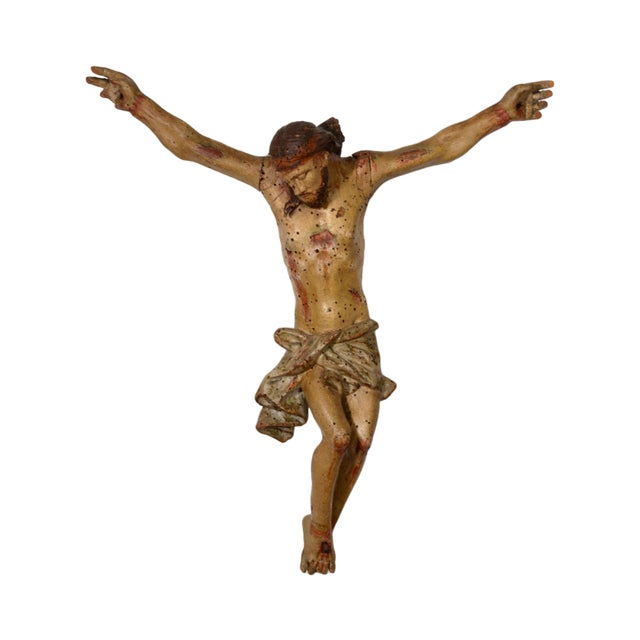 Italian Artist, Corpus Christi Sculpture, 1800s, Polychrome Wood For Sale - Image 16 of 16