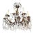 1950s Large Crystal and Bronze Chandelier For Sale