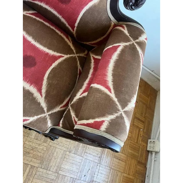Mid 19th Century Mid 19th Century Antique Empire Style Mahogany Carved Clawfoot Armchair For Sale - Image 5 of 11