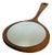 Hand Mirror in Oak, 1950s For Sale