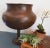 Huge Vintage Copper Pedestal Bowl For Sale - Image 4 of 13