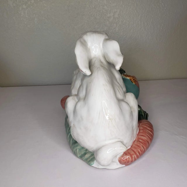 Vintage White Rabbits Carrots Statue For Sale In Tulsa - Image 6 of 13