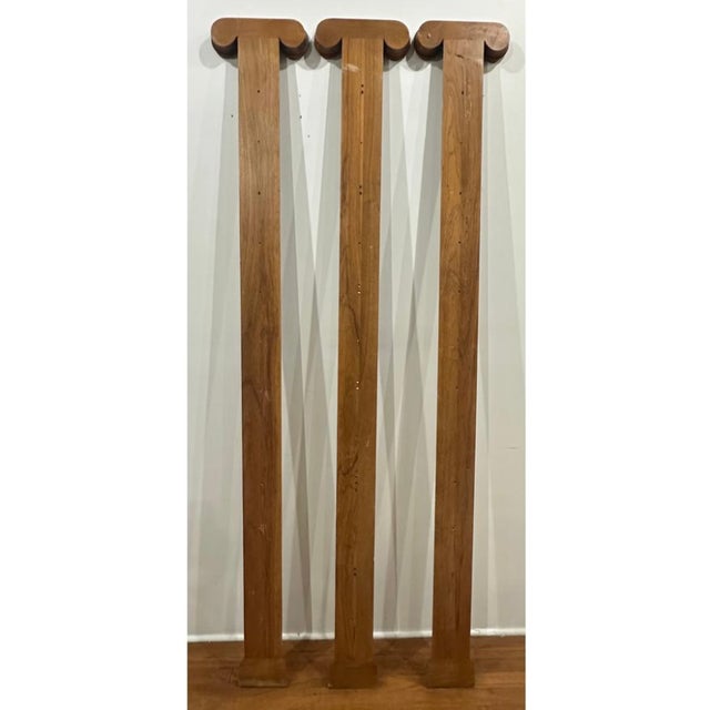 Classical Roman Vintage Walnut Columns - Set of 3 For Sale - Image 3 of 5