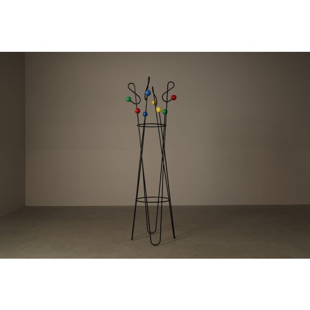 Wood Freestanding Coat and Hat Stand in the style of Roger Féraud, 1990s For Sale - Image 7 of 7