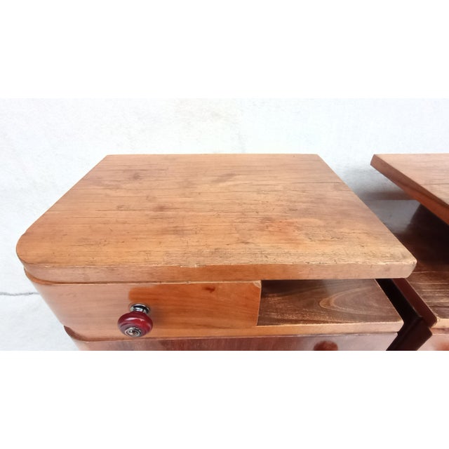 Bedside Tables by Jindřich Halabala, 1940s, Set of 2 For Sale - Image 9 of 17