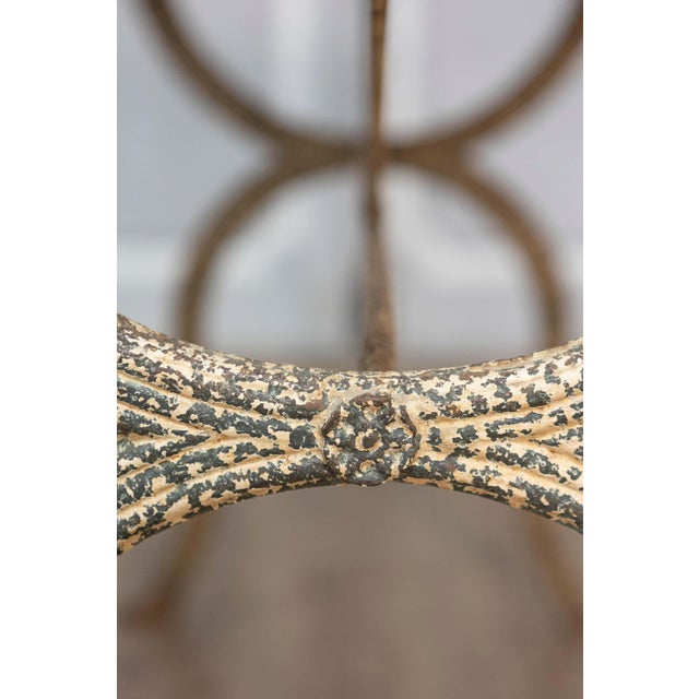 White 19th Century French Marble Top Bistro Table For Sale - Image 8 of 9