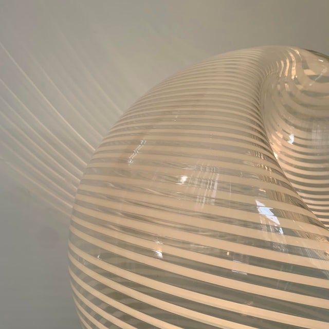 Silver Vintage Corba Glass Table Lamp by Gino Vistosi for Vistosi, 1960s For Sale - Image 8 of 18