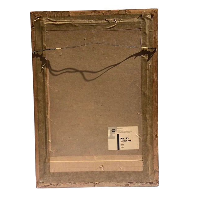 Mid 20th Century Vintage Geometric Framed Study Painting For Sale - Image 5 of 10