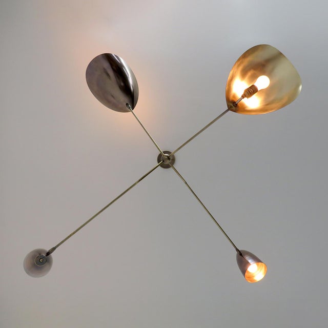 Balancier™ Brass Chandelier For Sale - Image 10 of 10