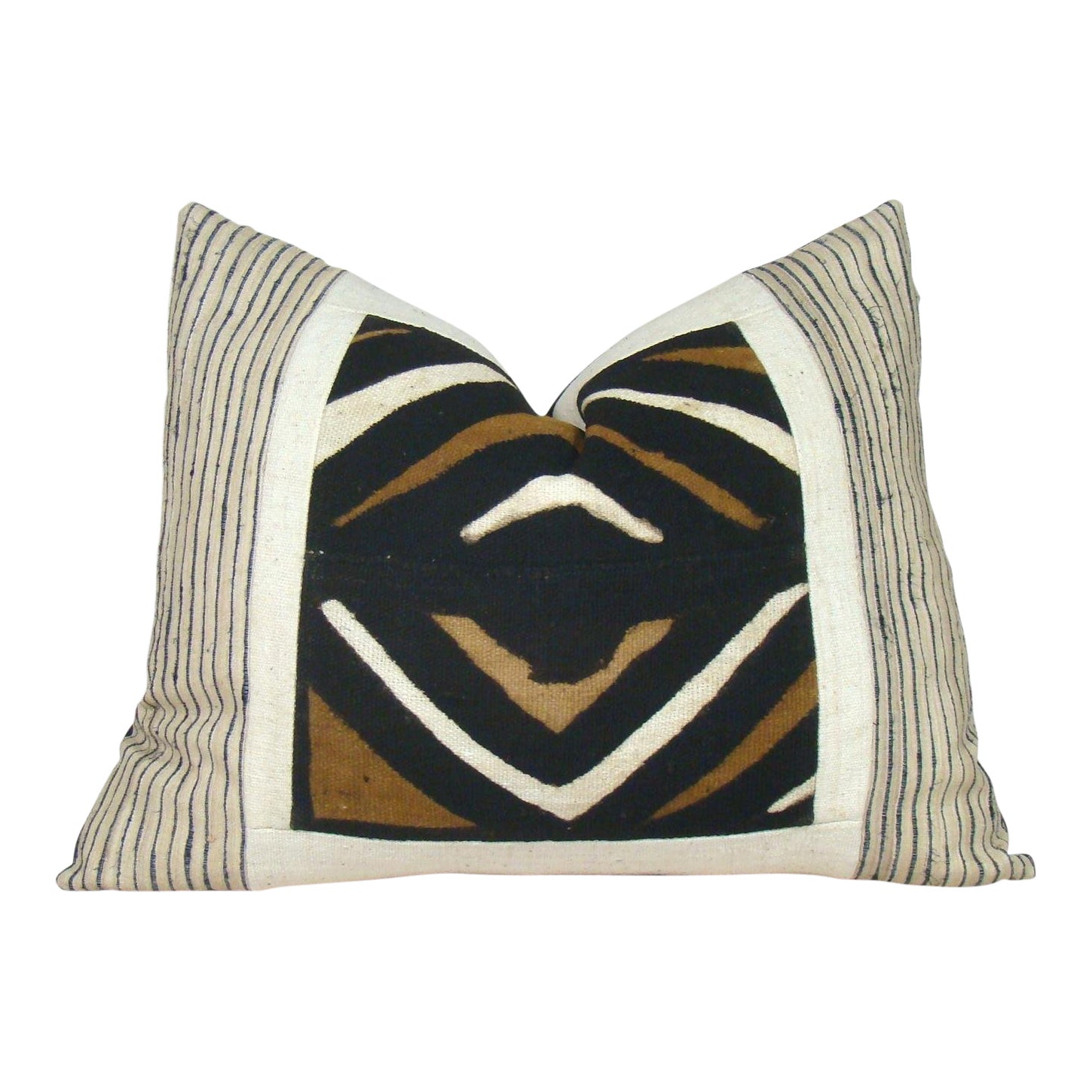 African Mudcloth Geometric Raw Silk Pillow Cover Chairish