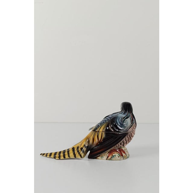 Vintage Pheasant Gravy Boat in Hand-Painted Ceramic, Italy, 1950s For Sale - Image 17 of 18