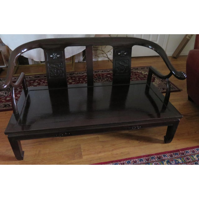 James Mont 1950s Mid-Century Cherry Wood Settee/Bench. For Sale - Image 9 of 10