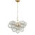 Julie Neill for Visual Comfort Signature Talia Small Chandelier in Gild and Clear Swirled Glass For Sale