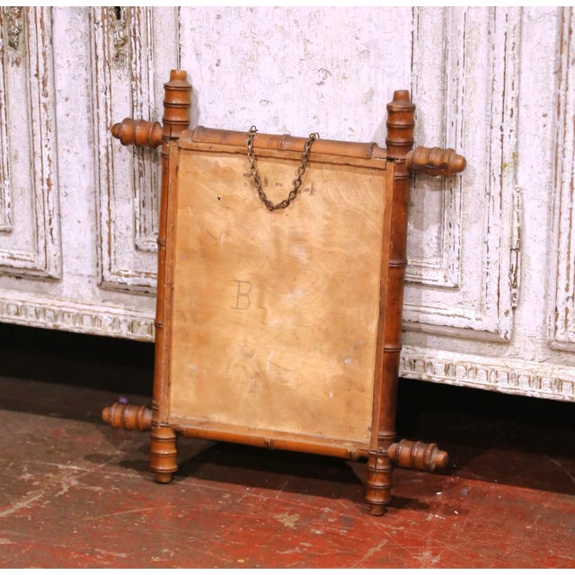 Early 20th Century French Faux Bamboo Wall Mirror For Sale In Dallas - Image 6 of 6
