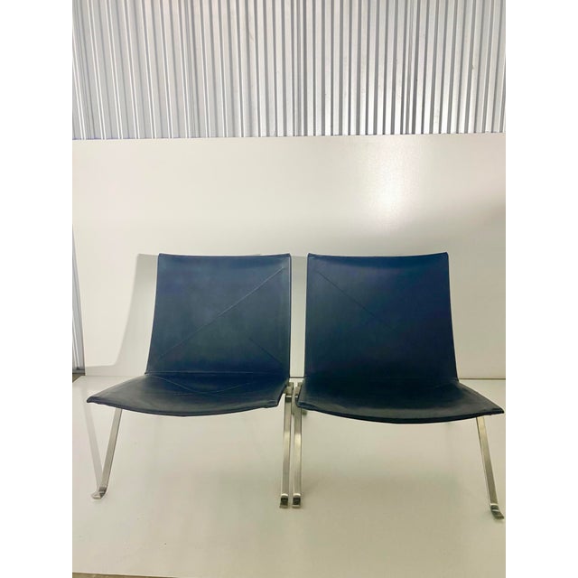 Ebony Pk22 Lounge Chairs Designed by Poul Kjaerholm From Fritz Hanzen . For Sale - Image 8 of 14
