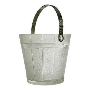 Mid 20th Century Glass Faux Wood Ice Bucket