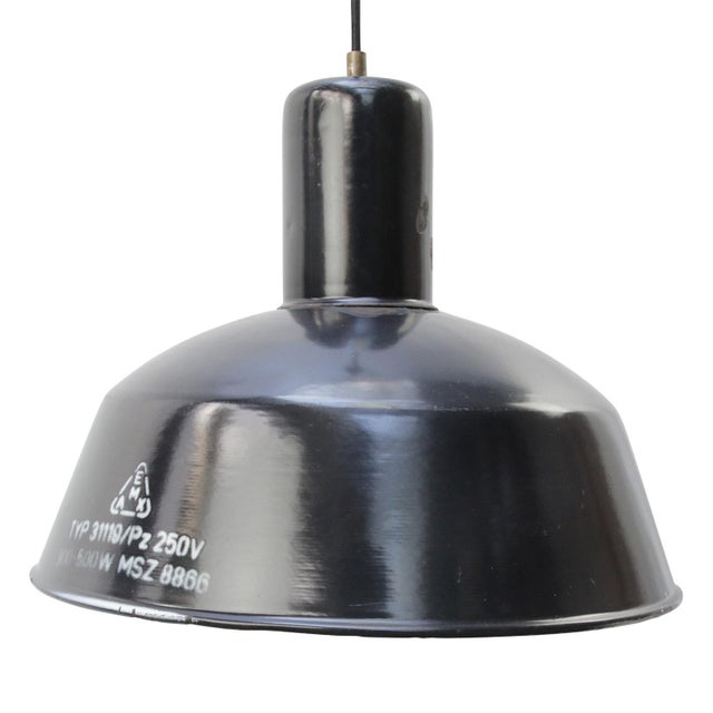 Vintage Industrial Pendant Light in Blue Enamel For Sale - Image 5 of 5