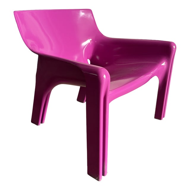 Purple Model Vicario Chair by Vico Magistretti for Artemide, 1970s For Sale