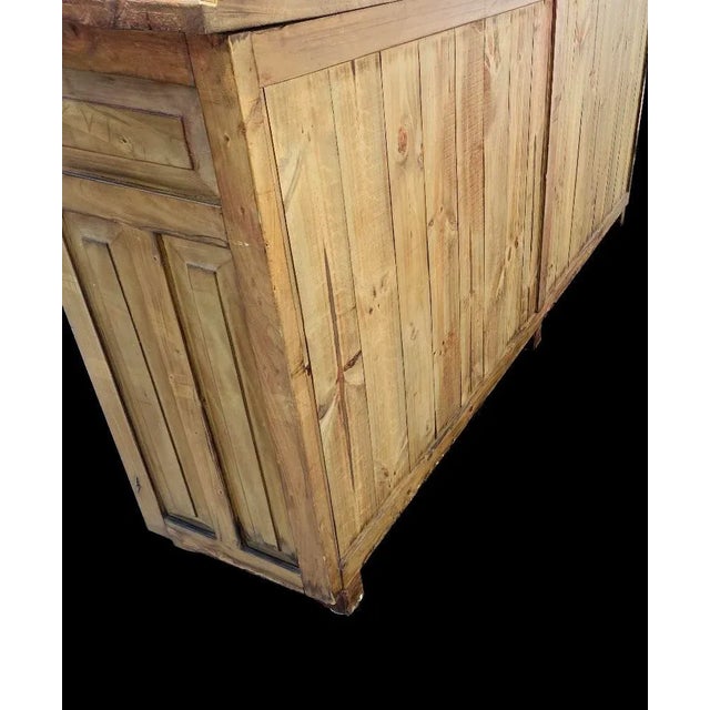 Late 20th Century Late 20th Century 6 Doors Solid Wood Dining Room Rustic Storage Sideboard Buffet in the Style of Ralph Lauren For Sale - Image 5 of 10