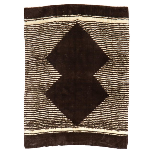 Textile Vintage Turkish Mohair Rug - 4'8" x 6' For Sale - Image 7 of 18