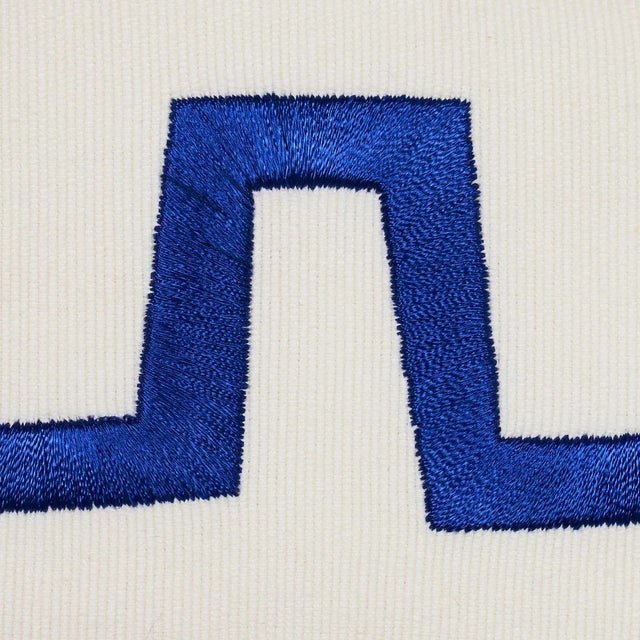 Mid-Century Modern Sample - Schumacher X David Kaihoi Corbu Tape in Blue For Sale - Image 3 of 5