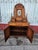 Antique Carved Wood Vanity Dresser With Mirror For Sale - Image 4 of 12