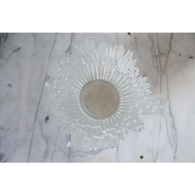 Vintage Humppila Revontulet Ice Glass Centerpiece Bowl Tauno Wirkkala For Sale - Image 4 of 7