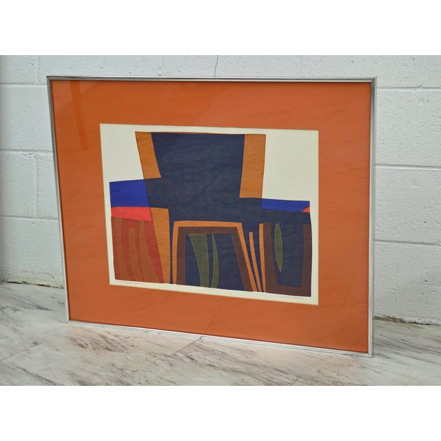 1970s 'Something Like Sapporo' Mid Century Abstract Lithograph by Ann Broadwell For Sale - Image 4 of 8