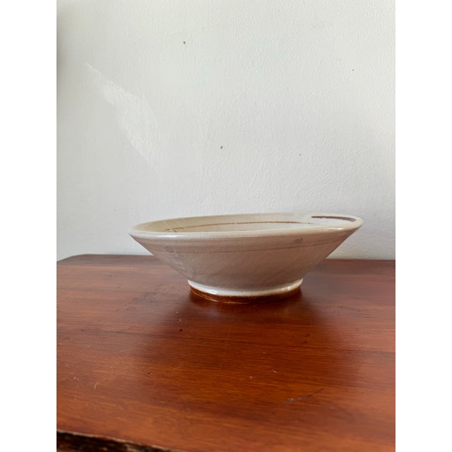 Signed Studio Pottery Serving Bowl For Sale - Image 4 of 9