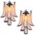 Italian Petal Murano Sconces, 1980s, Set of 4 For Sale - Image 6 of 9