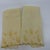 1940s Pair Vintage Embroidered Pale Yellow Madeira Linen & Organza Fingertip Towels For Sale - Image 5 of 15
