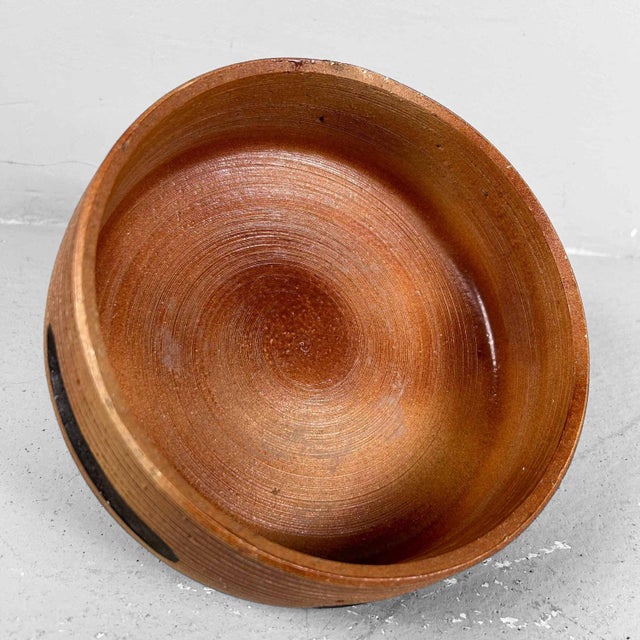 Japanese Earthenware Flower Bowl, 1970s For Sale - Image 12 of 18