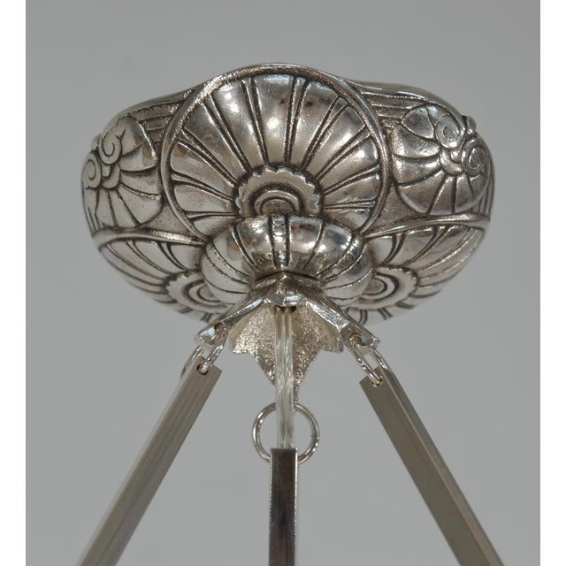 French Art Deco Pendant Light by Jamain & Degue 1930 France For Sale - Image 11 of 13