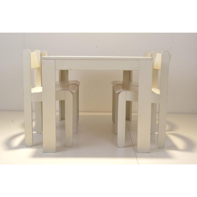 Wood Dining Table and Chairs in the style of Asko, Set of 5 For Sale - Image 7 of 15