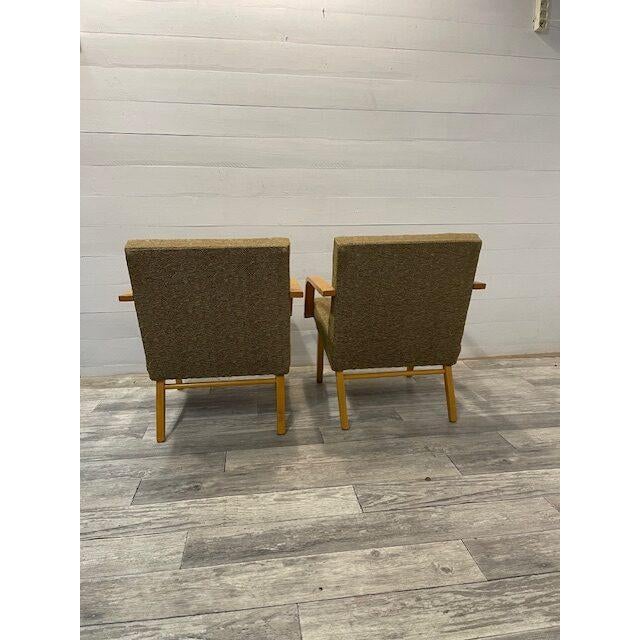 Vintage Relax Chairs with Upholstery by Tatra Nabytok, Set of 2 For Sale - Image 3 of 7