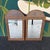 Farmhouse Sarreid Rustic Brass & Wood Arched Mirror Pair For Sale - Image 3 of 11