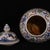 A handsome matched pair of traditional Chinese general’s lidded jars, hand painted in vibrant wucai polychrome enamel. The...
