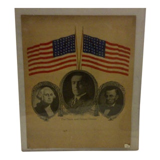 Circa 1917 Vintage Presidential Poster "The Stars and Stripes Forever" For Sale