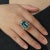 Nina Zhou London Blue Topaz Aquamarine Sapphire Cocktail Ring in 14k Yellow Gold, size 5 For Sale - Image 12 of 12