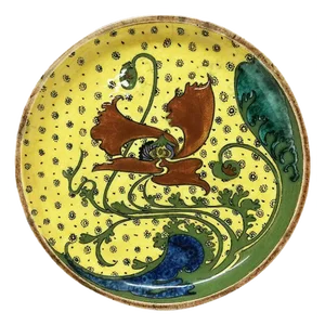Small Earthenware Wall Plate from Rozenburg, The Hague, Netherlands, 1899