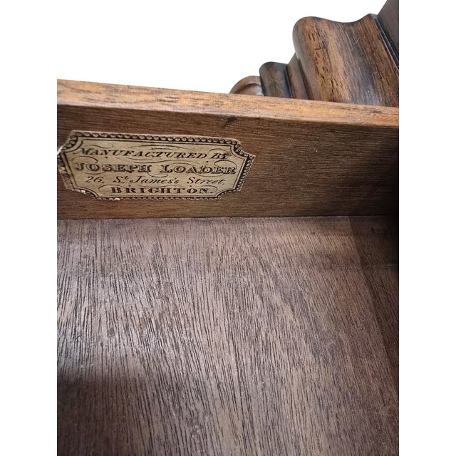 Brown Antique Rosewood Tabletop Vanity Swing Mirror by Joseph Loader For Sale - Image 8 of 8