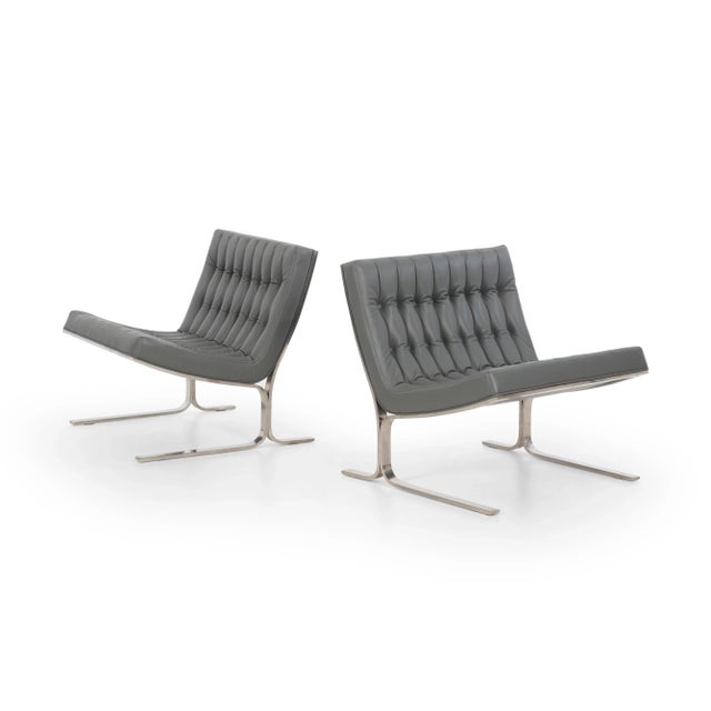 1950s Vintage Nicos Zographos Ch28 Lounge Chairs - a Pair For Sale - Image 13 of 13