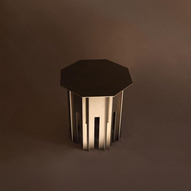 Siniya of Merzouga Aluminium Side Table by Bureau of Entropy For Sale - Image 4 of 7
